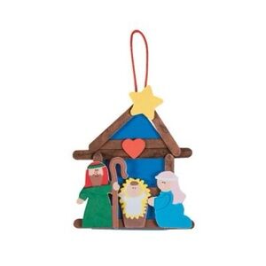 NWT - Makes 26! Oriental Trading Nativity Ornament Craft Kits